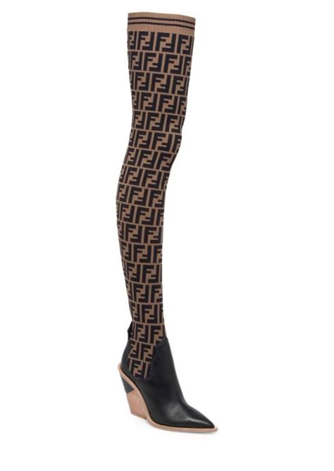 fendi thigh high boots replica|fendi thigh high sock boots.